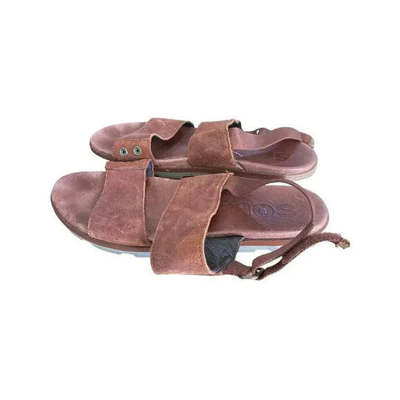 Sorel Torpeda Women’s Rustic Brown Open Toe Slingback Sandals Size 10.5 - Picture 2 of 5
